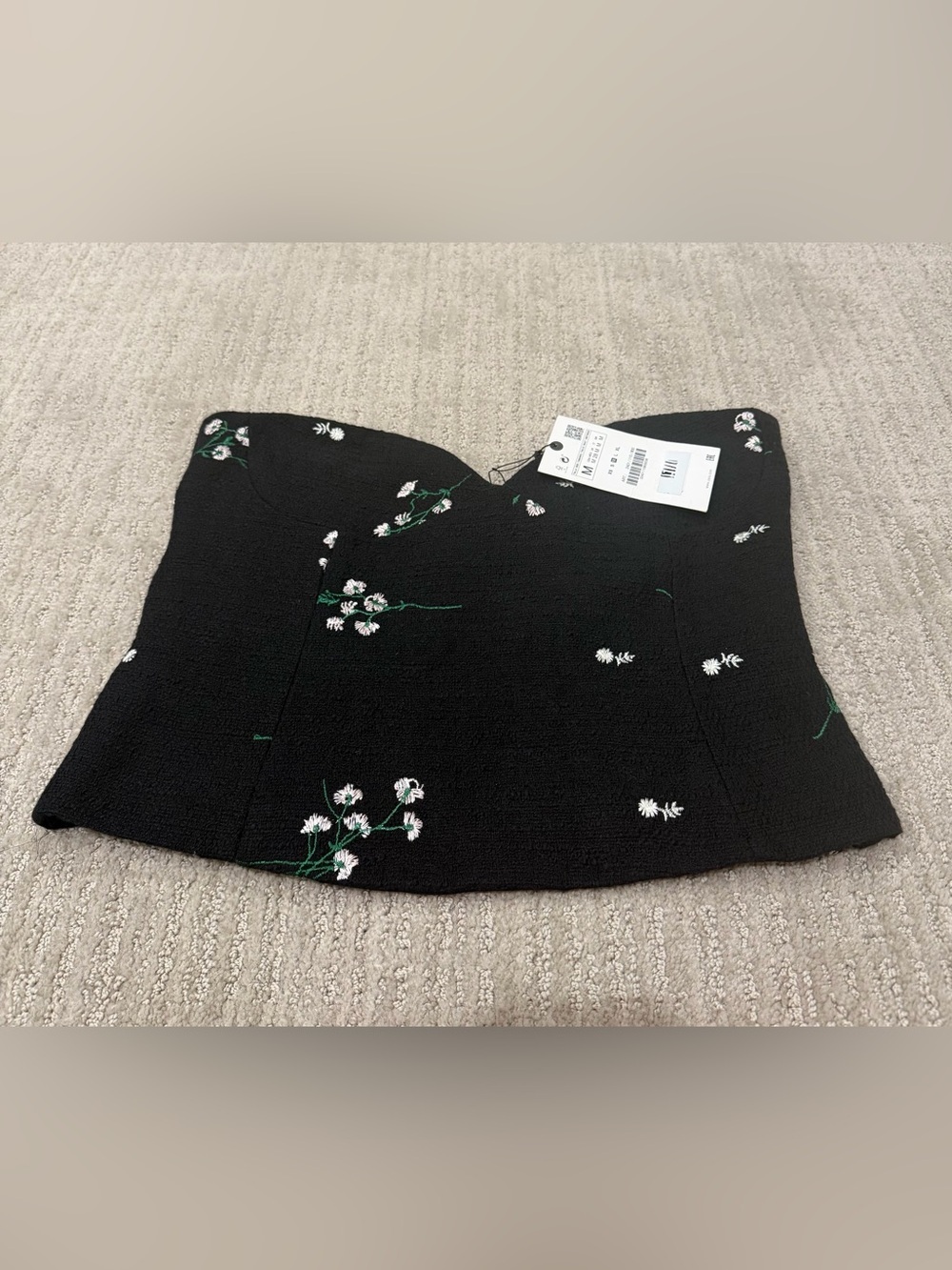 Zara Embroidered Strapless Floral Bustier - Picture 5 of 6